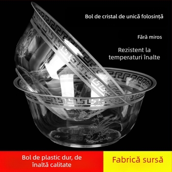 Vas de plastic de unică folosință, rigid, îngroșat, pentru uz casnic; vas pentru supă de hot pot