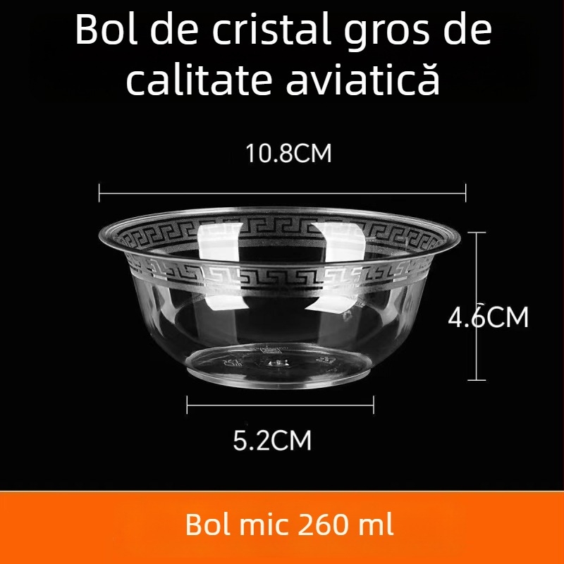 Vas de plastic de unică folosință, rigid, îngroșat, pentru uz casnic; vas pentru supă de hot pot