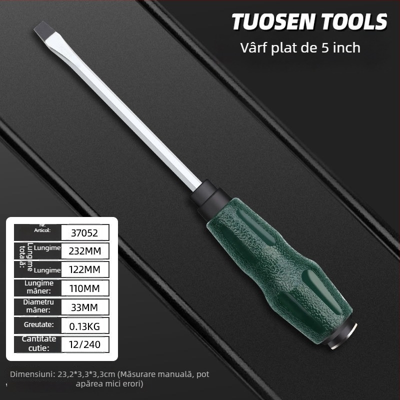 Topson șurubelnițe magnetizate izolate, Phillips și cu cap plat, de 5 inch
