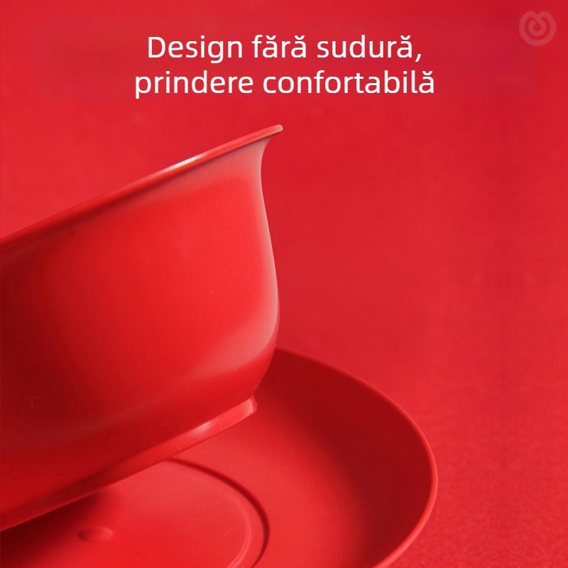 Set de veselă de unică folosință pentru nuntă – boluri roșii pentru orez și pentru supă dulce, cu design mai gros, pentru uz casnic