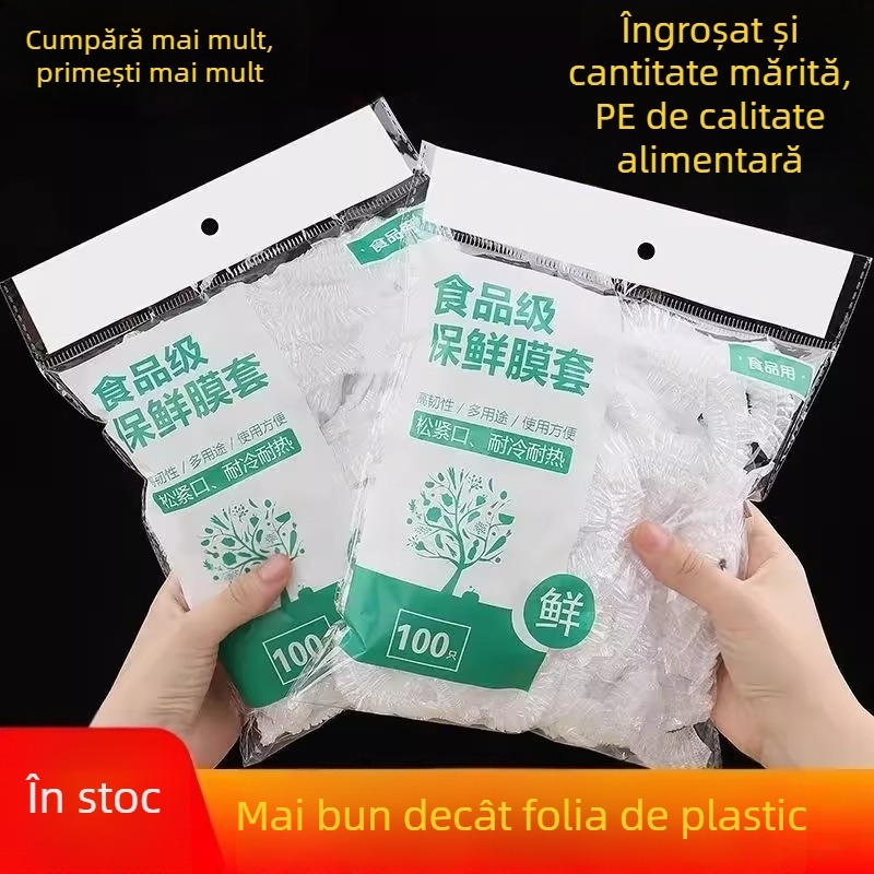 Set de 300 capace din folie alimentară, de unică folosință, pentru boluri compatibile cu microundele