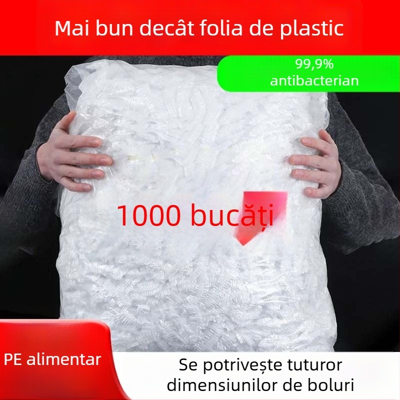 Capac elastic de conservare, gură elastică, grosime mărită, pentru bucătărie și frigider, potrivit pentru resturi în boluri și farfurii, din material alimentar