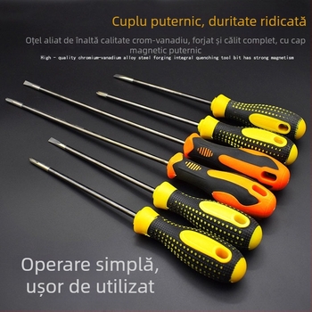Set de șurubelnițe cu capete Philips și plat, oțel de carbon, lungimi variate