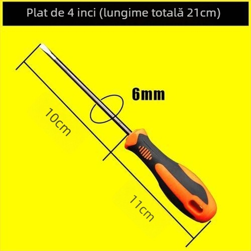 Set de șurubelnițe cu capete Philips și plat, oțel de carbon, lungimi variate