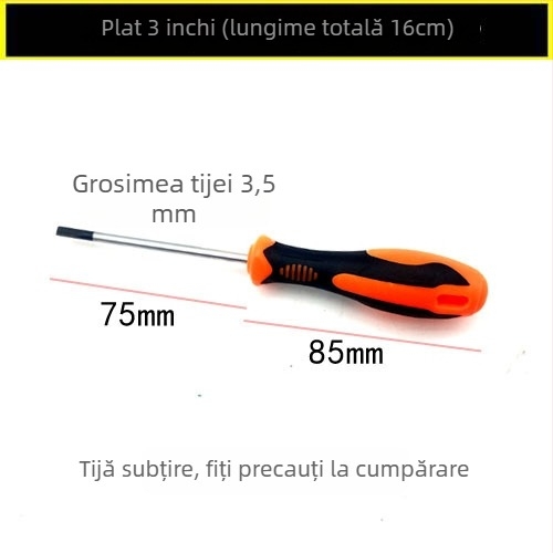 Set de șurubelnițe cu capete Philips și plat, oțel de carbon, lungimi variate