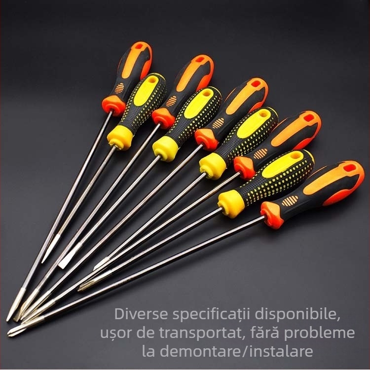 Set de șurubelnițe cu capete Philips și plat, oțel de carbon, lungimi variate