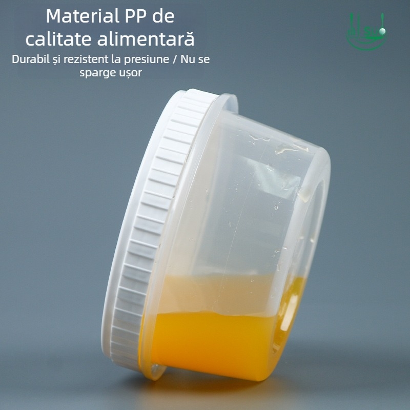 Bol circular de unica folosinta pentru supa, capac rasucitor, recipient plastic transparent pentru livrare