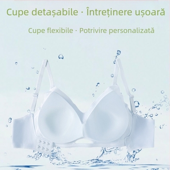  Sutien push-up fără cusături, ușor și respirabil pentru vară, cu suport lateral și design plăcut al spatelui
