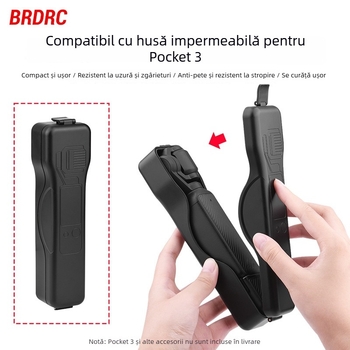 BRDRC Compatibil cu DJI Osmo Pocket 3 Stabilizator de buzunar, husă de depozitare portabilă și accesoriu impermeabil pentru geantă