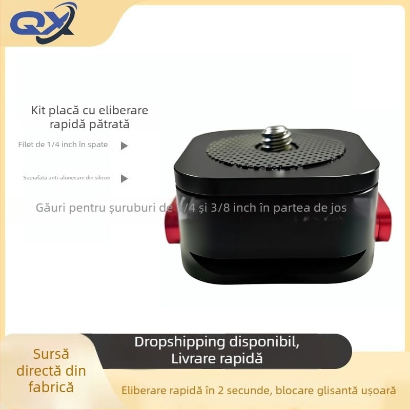 Placă de eliberare rapidă pentru DSLR și kit bază pentru cap de trepied Arca-Swiss, 38 mm