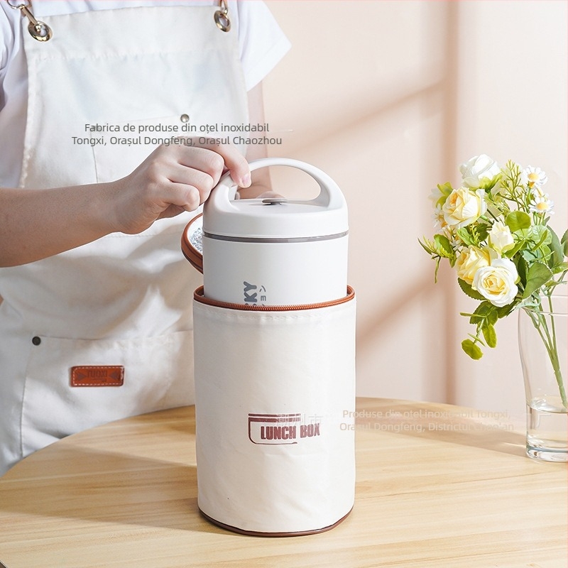 Cutie termică din oțel inoxidabil 304, vas portabil mic, capacitate 1 L pentru supă și terci