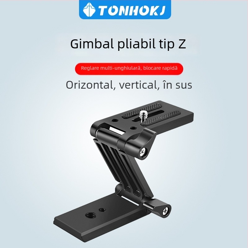 Trepied de birou pliabil în formă de Z, blocare rapidă, pentru telefoane, camere DSLR și slider pentru streaming live și filmare