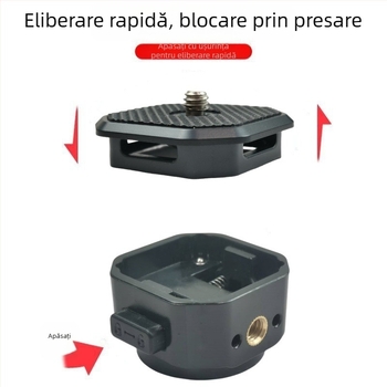 Placă universală de eliberare rapidă și clemă pentru camere mirrorless, cap de trepied