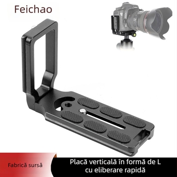Placă universală pentru eliberare rapidă MPU-105L, aliaj de aluminiu, placă unghi drept pentru capul de trepied și camera DSLR