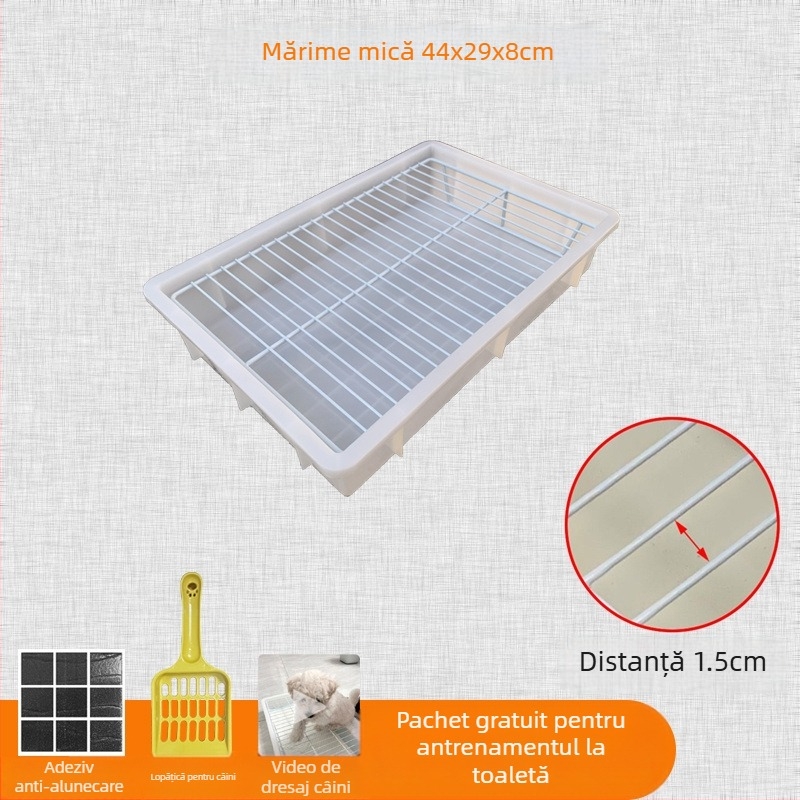 Toaletă pentru câini din oțel inoxidabil, cu suport înălțat, pentru câini mici și de talie medie