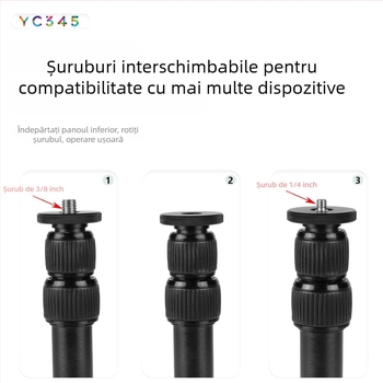 Tija de extindere a coloanei centrale pentru trepied și monopod, cu suport pentru telefon și stabilizator gimbal