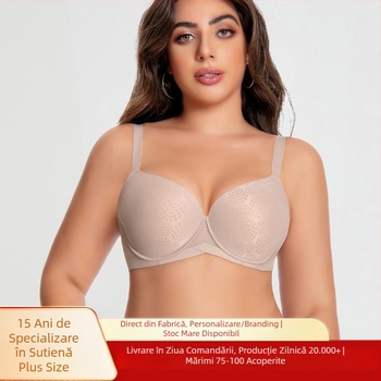 Sutien pentru plus size, cupă completă, respirabil, susținere și modelare pentru sâni mari