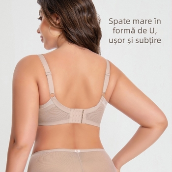 Sutien pentru plus size, cupă completă, respirabil, susținere și modelare pentru sâni mari
