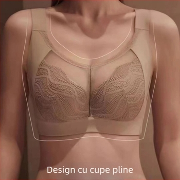 Sutien reglabil pentru femei, cu suport lateral, anti-cădere, arc metal moale, efect de ridicare, model subțire, cupă completă pentru sâni mari