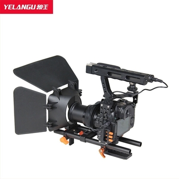YELANGU Wolf King GH4A7M4 kit cage pentru cameră cu stabilizator amortizator și suport portocaliu