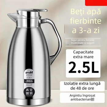 Termos din oțel inoxidabil 316, recipient izolat pentru uz casnic, capacitate mare, premium pentru birou și cămine studențești