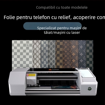 Folie de spate pentru telefon din piele sintetică, cu textură embosată, film consumabil universal pentru mașinile de tăiat folie