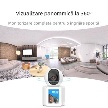 Camera video pentru casă cu monitorizare de la distanță pe telefonul mobil, acoperire de 360° pentru îngrijirea adulilor și copiilor