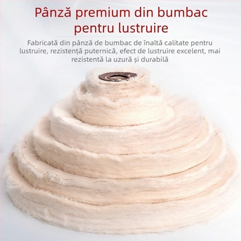 Roată de lustruire cu pânză albă, îngroșată, pentru nefrită, metal, oțel inoxidabil și acrilic; cap de lustruire din bumbac și lână