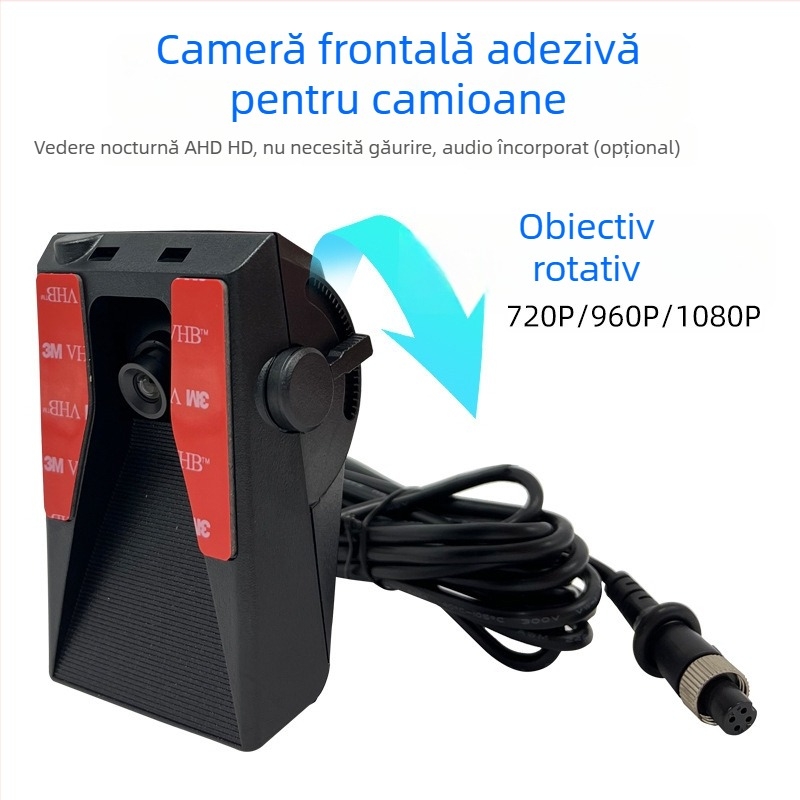 Cameră frontală ADAS pentru vehicul, cu AHD, montaj fără găuri prin bandă adezivă, StarLight pentru noapte, anti deviație și anti-coliziune
