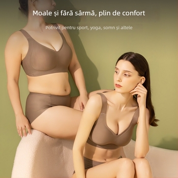 Sutien plus size fără cusături, pentru vară, din nylon-spandex, model sculptant, conturează silueta și vizual reduce bustul