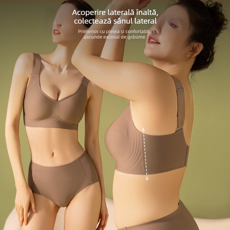 Sutien plus size fără cusături, pentru vară, din nylon-spandex, model sculptant, conturează silueta și vizual reduce bustul