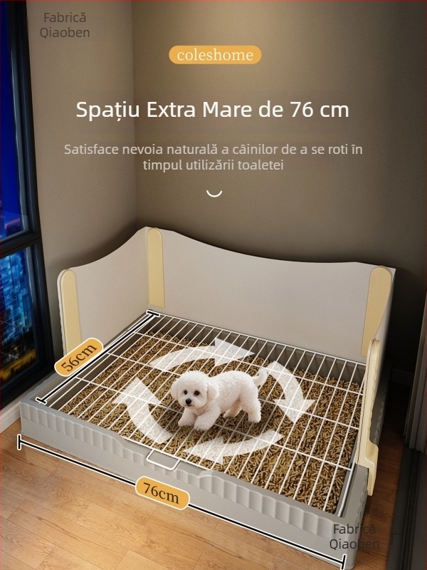 Toaletă pentru câini de talie mare, medie și mică; tavă igienică pentru Bichon Frisé și Toy Pudel pentru pui