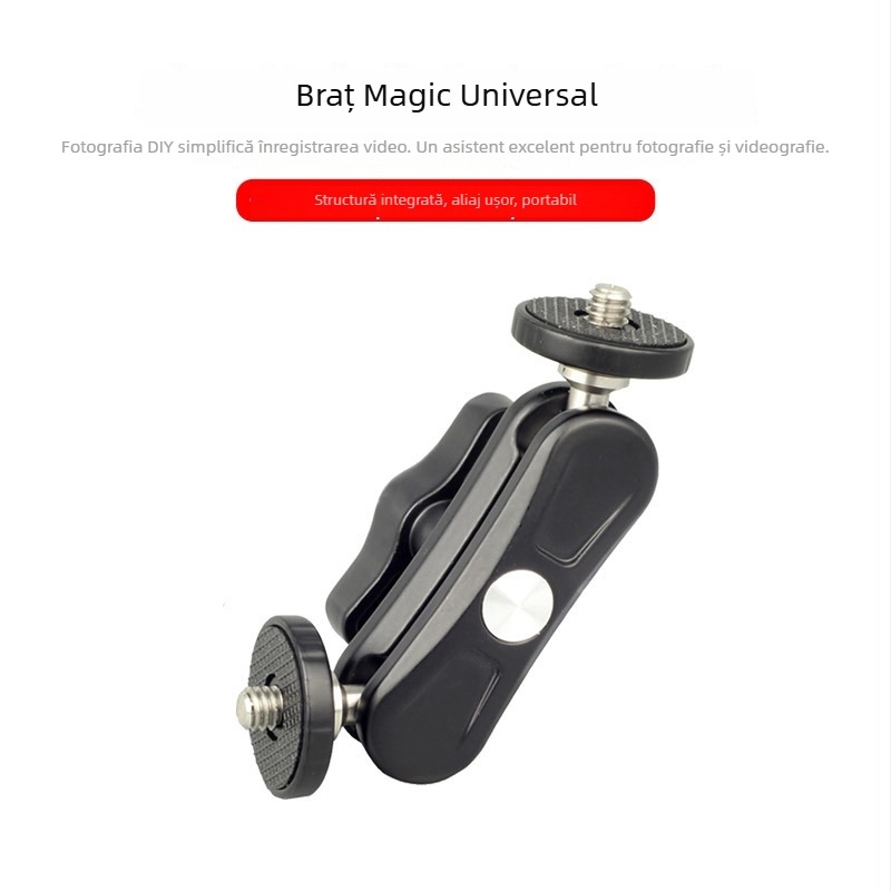 Braț magic pentru cameră, braț flexibil cu suport universal pentru telefon, iluminare și suport pentru monitor
