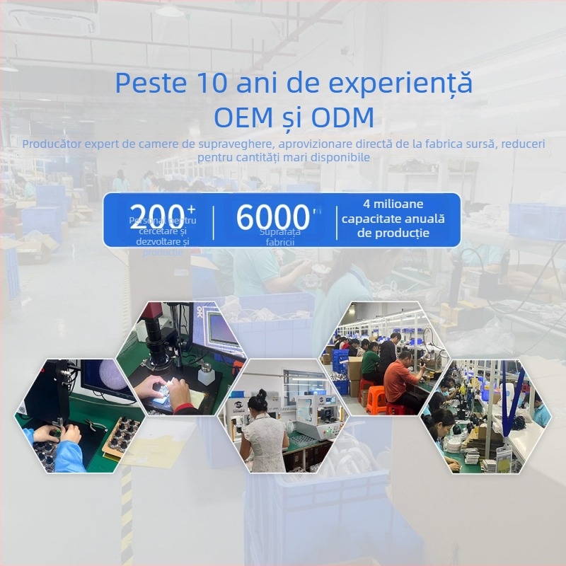 V380 Cameră IP pentru exterior, Wi-Fi, cu lentilă duală, rezistentă la apă, monitorizare de la distanță 1080p