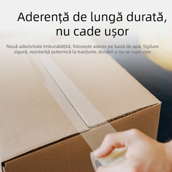 Bandă de ambalaj transparentă, rol mare, adeziv puternic pentru sigilarea coletelor, potrivită pentru comerțul electronic și expediere expresă