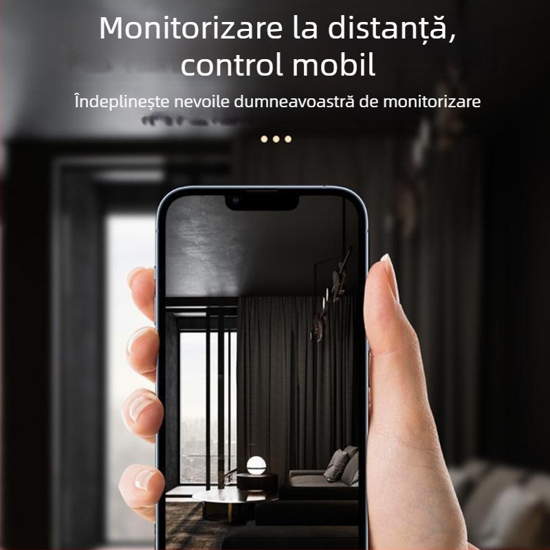Cameră Wi‑Fi de dimensiune deget pentru vizualizare de la distanță, monitor pentru casă, înregistrare portabilă 1080p
