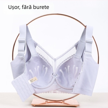 Sutien minimizator din dantelă pentru busturi mari, cupe subțiri, modelare laterală, cupă completă, bretele reglabil, susținere premium