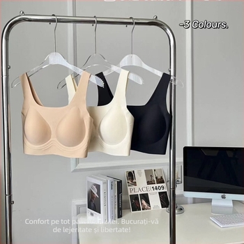 Sutien subțire, mărime mare, cupă modelată, fără cusături, invizibil, respirabil și confortabil pentru sânii mari