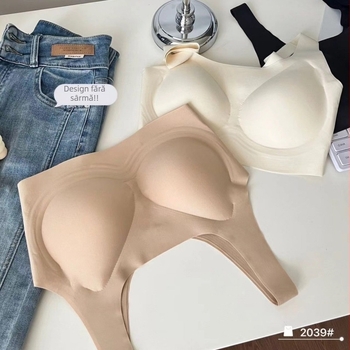 Sutien subțire, mărime mare, cupă modelată, fără cusături, invizibil, respirabil și confortabil pentru sânii mari