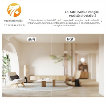 A12 HD Cameră dome de 2,5 inchi, monitorizare securitate 1080p interior/exterior, iluminare duală la 360°