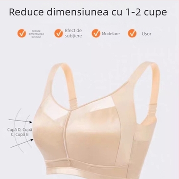 Sutien de alăptare plus size, fără cusături, respirabil, reglabil, anti-cădere, cu efect vizual de micșorare a bustului