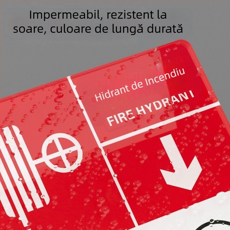 Semne acrilice de siguranță la incendiu pentru interior și semne de hidrant