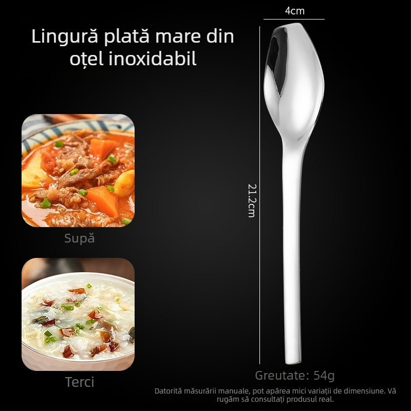 Linguri din oțel inoxidabil, stil japonez, pentru uz casnic, design minimalist, lingură de miere și linguriță de supă mică