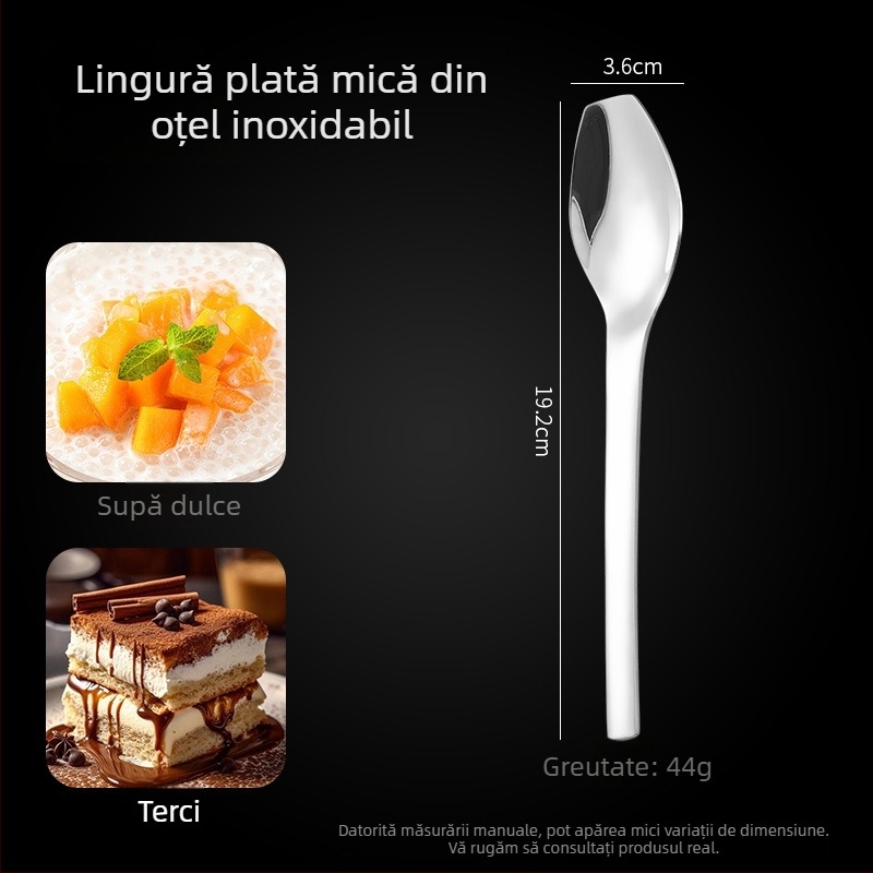 Linguri din oțel inoxidabil, stil japonez, pentru uz casnic, design minimalist, lingură de miere și linguriță de supă mică