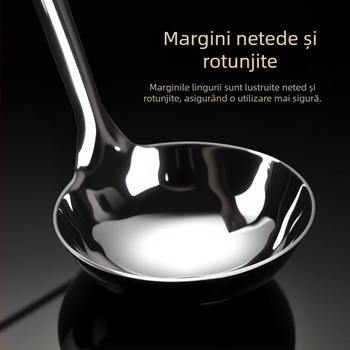 Kang Wang Fei 304 oțel inoxidabil alimentar, lingură de supă cu mâner lung, separator de ulei pentru oală fierbinte, strecurător, lingură pentru terci