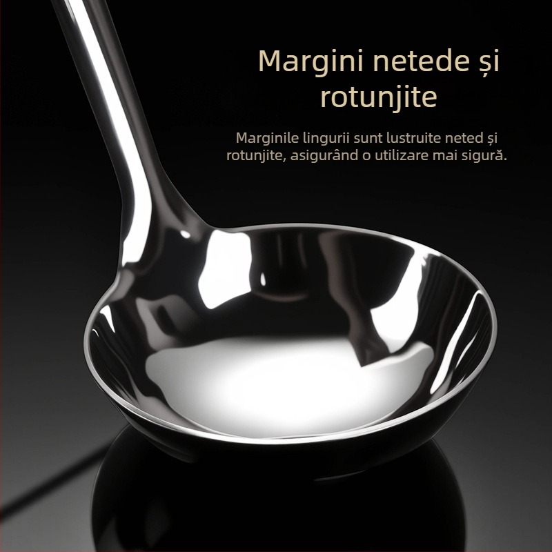 Kang Wang Fei 304 oțel inoxidabil alimentar, lingură de supă cu mâner lung, separator de ulei pentru oală fierbinte, strecurător, lingură pentru terci
