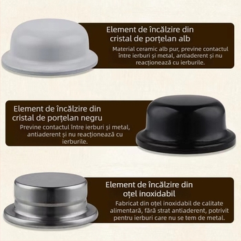 Oală ceramică de decoct pentru uz casnic, cu control prin buton, izolată, 3–4 L