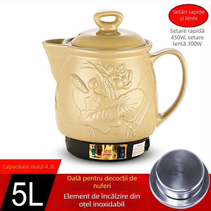 Oală automată pentru decoctarea medicinei chineze, ceramică, 4L+, JS-40A, alimentat la priză