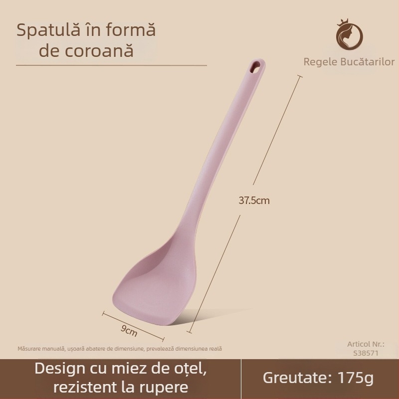 Lopățică de gătit din silicon și spatulă pentru orez, rezistentă la temperaturi înalte, antiaderentă, calitate alimentară