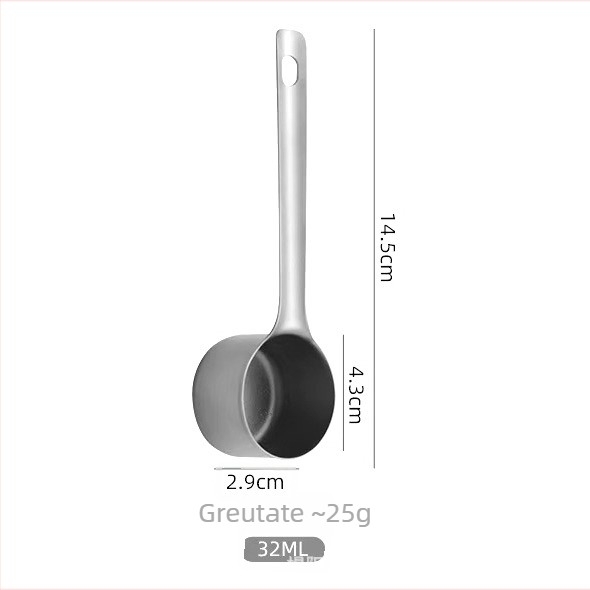 Linguriță de măsurare din titan pur, 15 ml, pentru cafea, coacere și bucătărie, sare și lapte praf